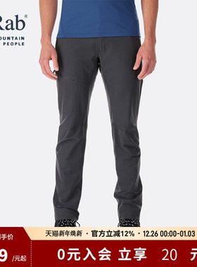 RAB睿坡新款男士户外运动登山快干长裤防泼水休闲裤徒步 QFV-05