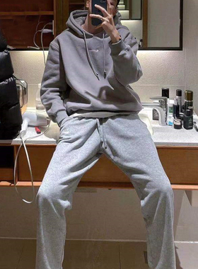 Nike耐克灰色男裤2024新款运动裤休闲宽松裤直筒裤长裤BV2714-063