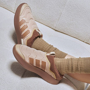 阿迪达斯男鞋女鞋2025冬季新款运动鞋保暖半拖棉鞋休闲鞋JR0063