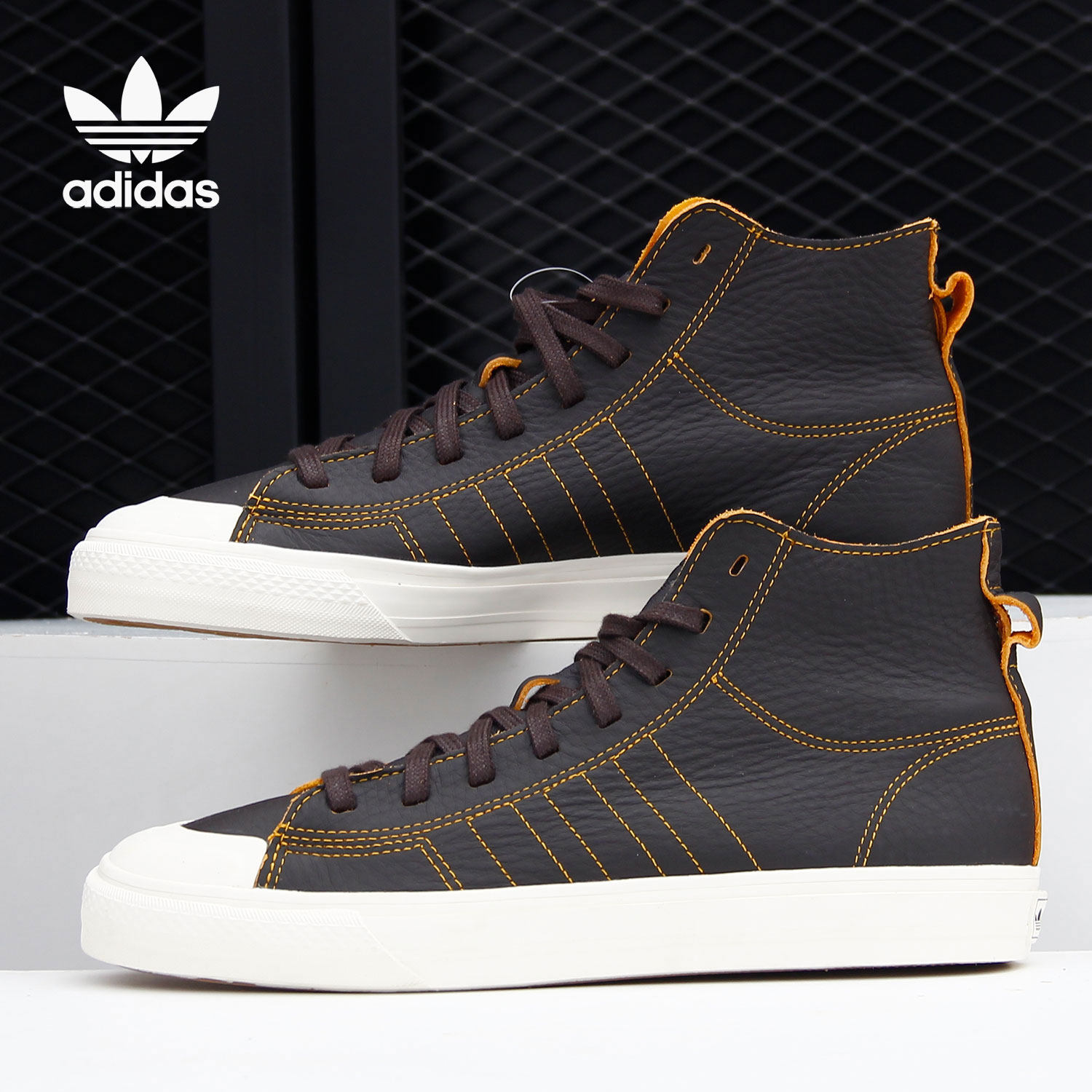 adidas/阿迪达斯官方正品三叶草 nizza 男女复古经典运动鞋fv0686