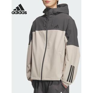 Adidas/阿迪达斯V SFT SHELL JK2男女2025新款拼接宽松外套KF5231