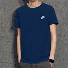 Nike耐克蓝色短袖男装2024夏季新款男士运动半袖纯棉T恤潮AR4999