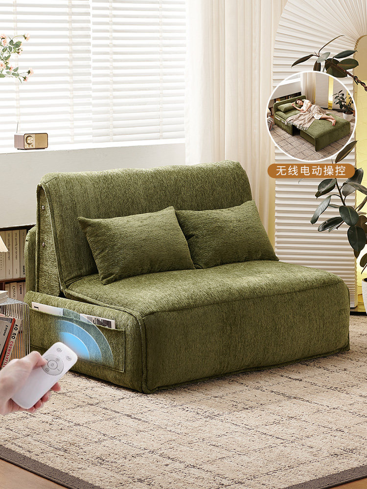 电动沙发床可折叠小公寓两用客厅书房单人双人多功能伸缩滑动床