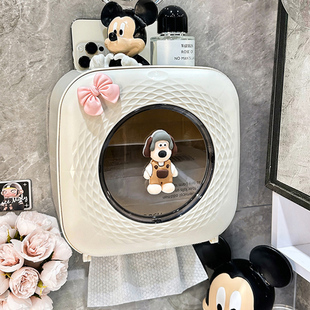 纸巾盒卫生间卷纸筒盒纸抽洗脸巾收纳盒壁挂式多功能悬挂抽纸盒子