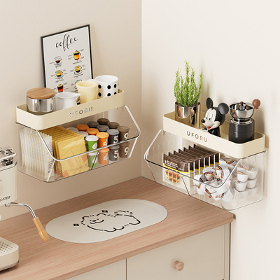 茶叶零食架放茶包收纳盒壁挂式办公室茶水间咖啡液果茶胶囊置物架