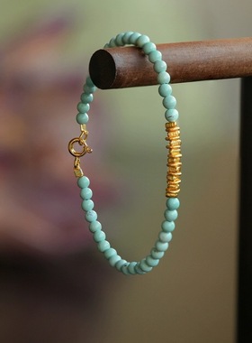 原矿天然绿松石无优化支持复检碎银几两手串海纳百川挑选好料