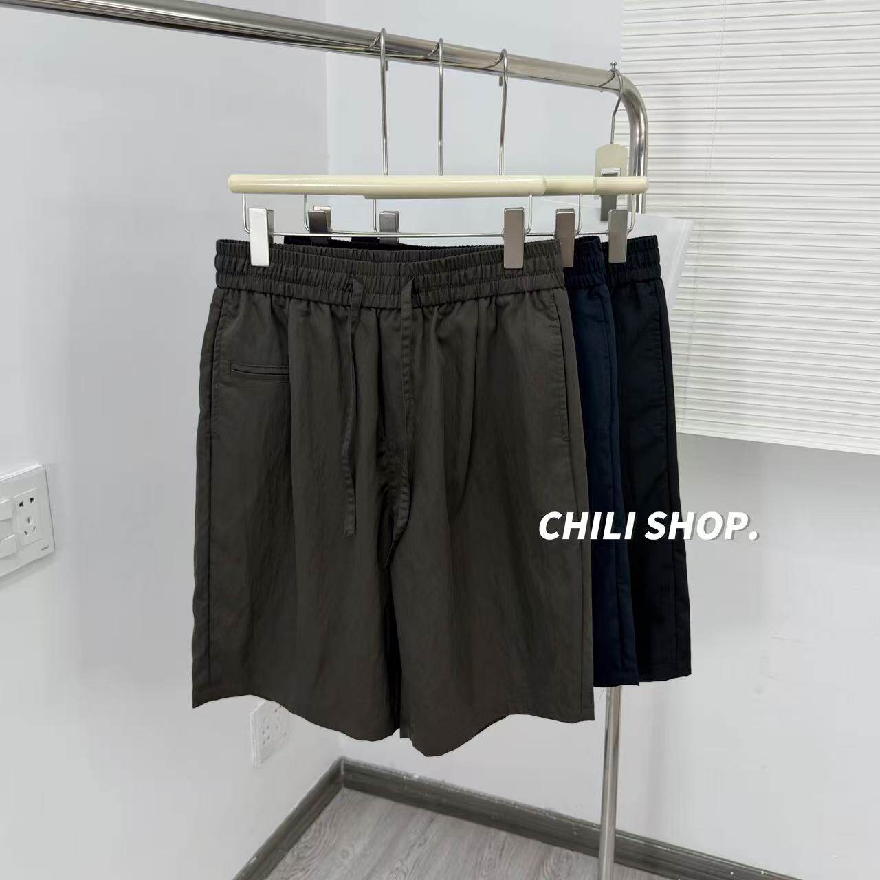 【英英Chili】男士松紧腰百搭休闲天丝宽松五分短裤 05.22