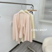 10.27 针织开衫 英英Chili 高货100纯山羊绒拉绒韩系设计师款