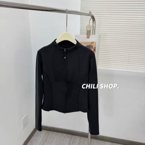 【英英Chili】欧货休闲运动风设计拉链显瘦舒适外套 09.08