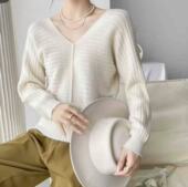 英英Chili bu退换 V领100全羊毛设计师款 毛衣 01.30