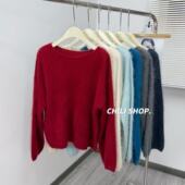 平领韩系极简风山羊绒拉绒长毛针织毛衣X 英英Chili 01.03