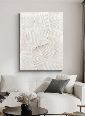 E painting手绘油画 《物语》侘寂风样板间客厅设计师高级肌理画