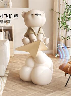 新家乔迁礼物大型熊客厅落地摆件家居饰品电视柜装饰沙发旁边夜灯