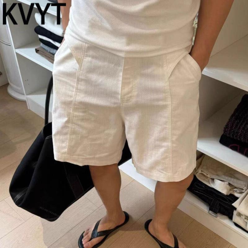 潮牌白色短裤男士夏季薄款裤子5分半截裤男款时尚百搭休闲五分裤