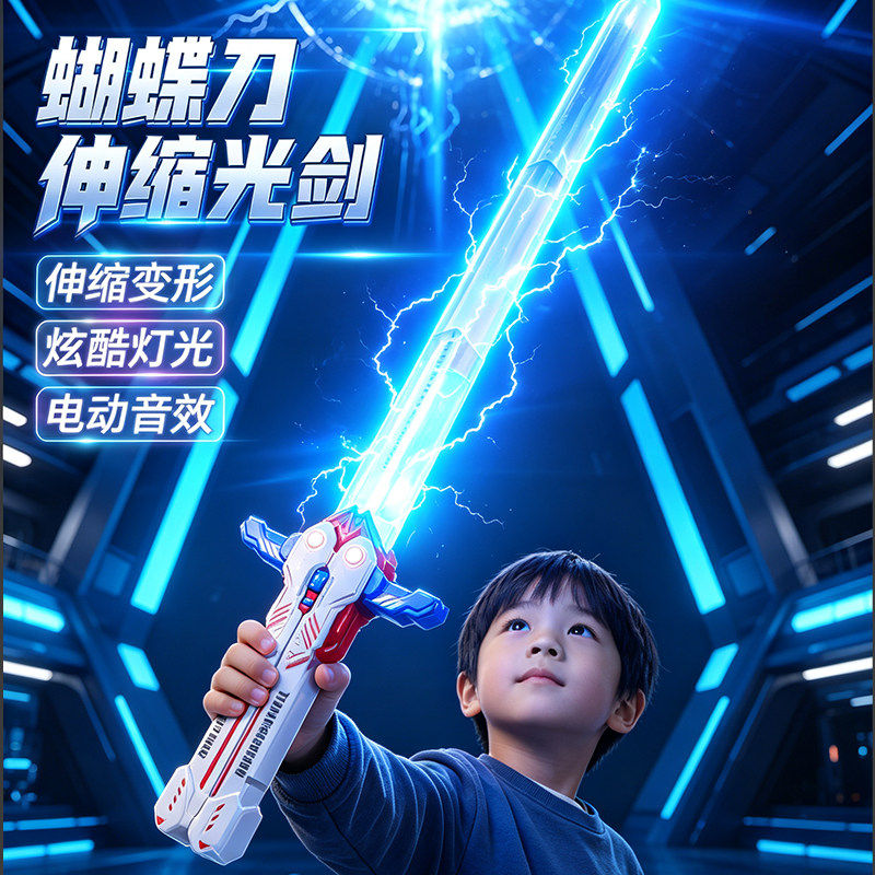 双形态蝴蝶伸缩剑折叠激