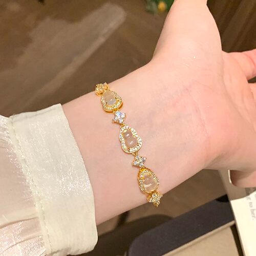 葫芦仙宴冰透仿玉髓手链女新中式
