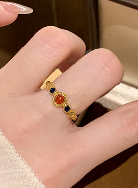 小宫雀仿红玉髓戒指女款