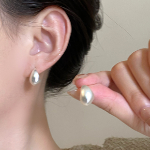 扭曲蛋形金属耳钉女高级感耳环气质耳钉2024年新款 耳饰品耳坠 爆款