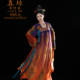 春夏秋纯双绉原创萌款 红拂唐齐胸双绉复原长款 真丝汉服
