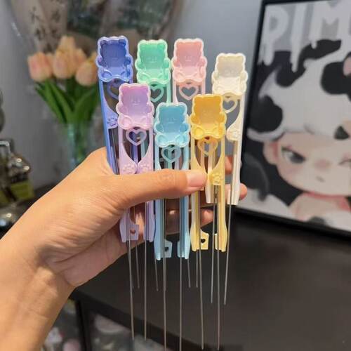 小熊拼豆笔软萌马卡龙配色双针