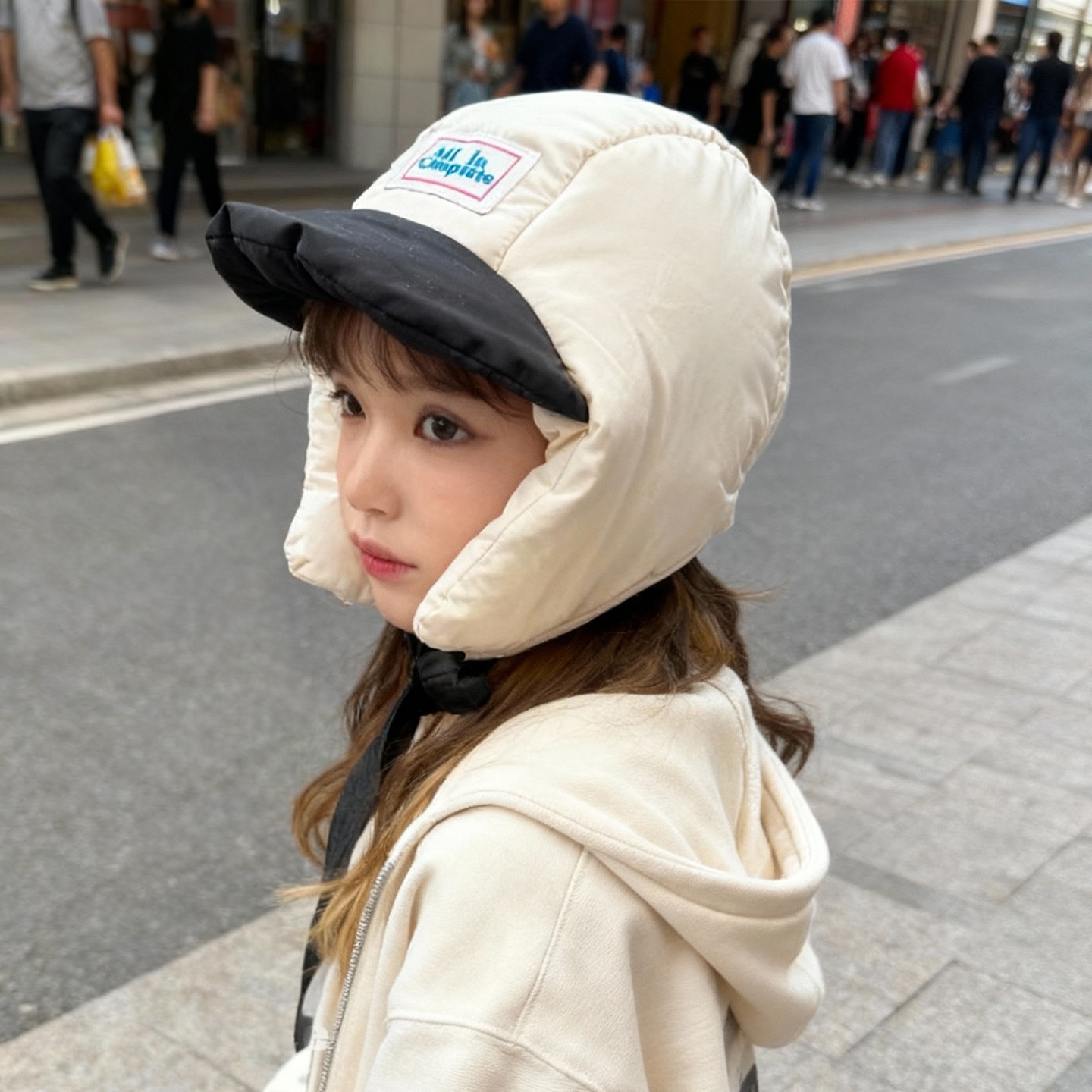 权志龙同款羽绒帽子女冬保暖雷锋帽护耳骑行防寒加绒东北滑雪帽潮