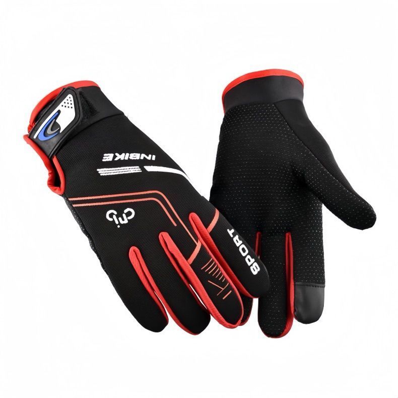 自行车骑行户外运动手套触屏加绒防滑耐磨全指保暖多巴胺触摸屏