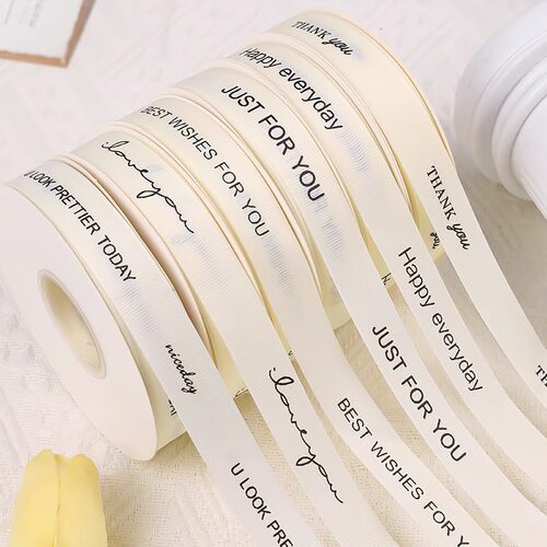 网红ins生日蛋糕盒丝带螺纹米白