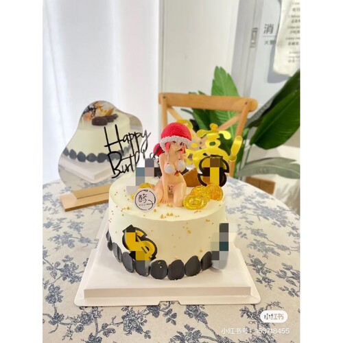 网红尼子生日蛋糕装饰摆件