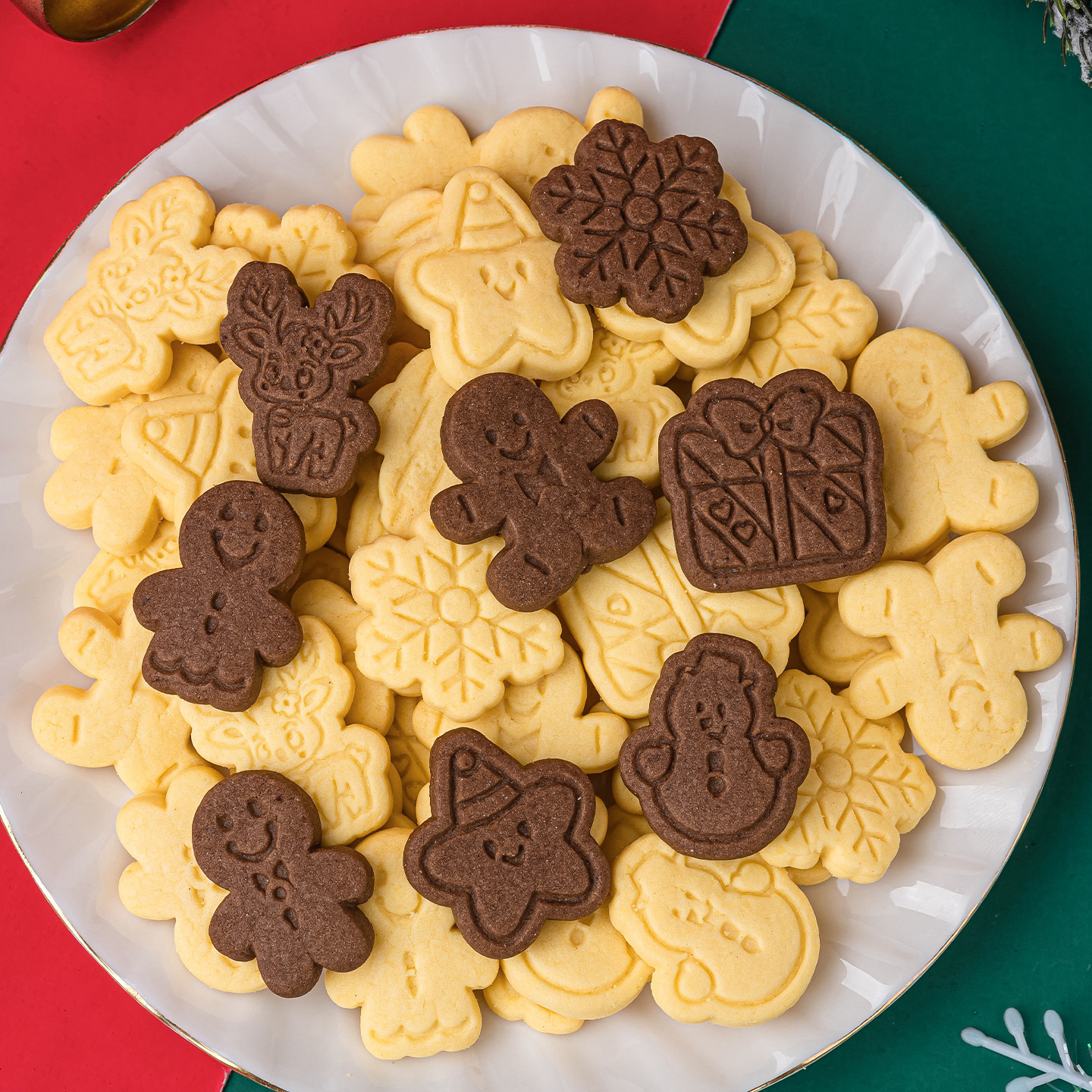 网红圣诞节姜饼人饼干蛋糕装饰星星麋鹿雪花平安夜甜品烘焙摆件