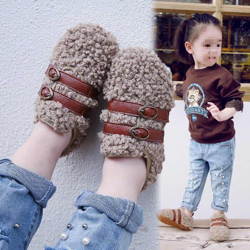 2026儿童加绒毛毛鞋韩版女童时尚加厚棉鞋男童保暖豆豆鞋中小童雪,童鞋/婴儿鞋/亲子鞋,棉鞋,淘宝优惠券,粉丝福利购,淘宝优惠卷