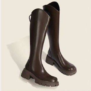 2026软底骑士靴子春秋季新款V型口显瘦厚底加绒马丁靴子长筒靴女,女鞋,骑士靴,淘宝优惠券,粉丝福利购,淘宝优惠卷