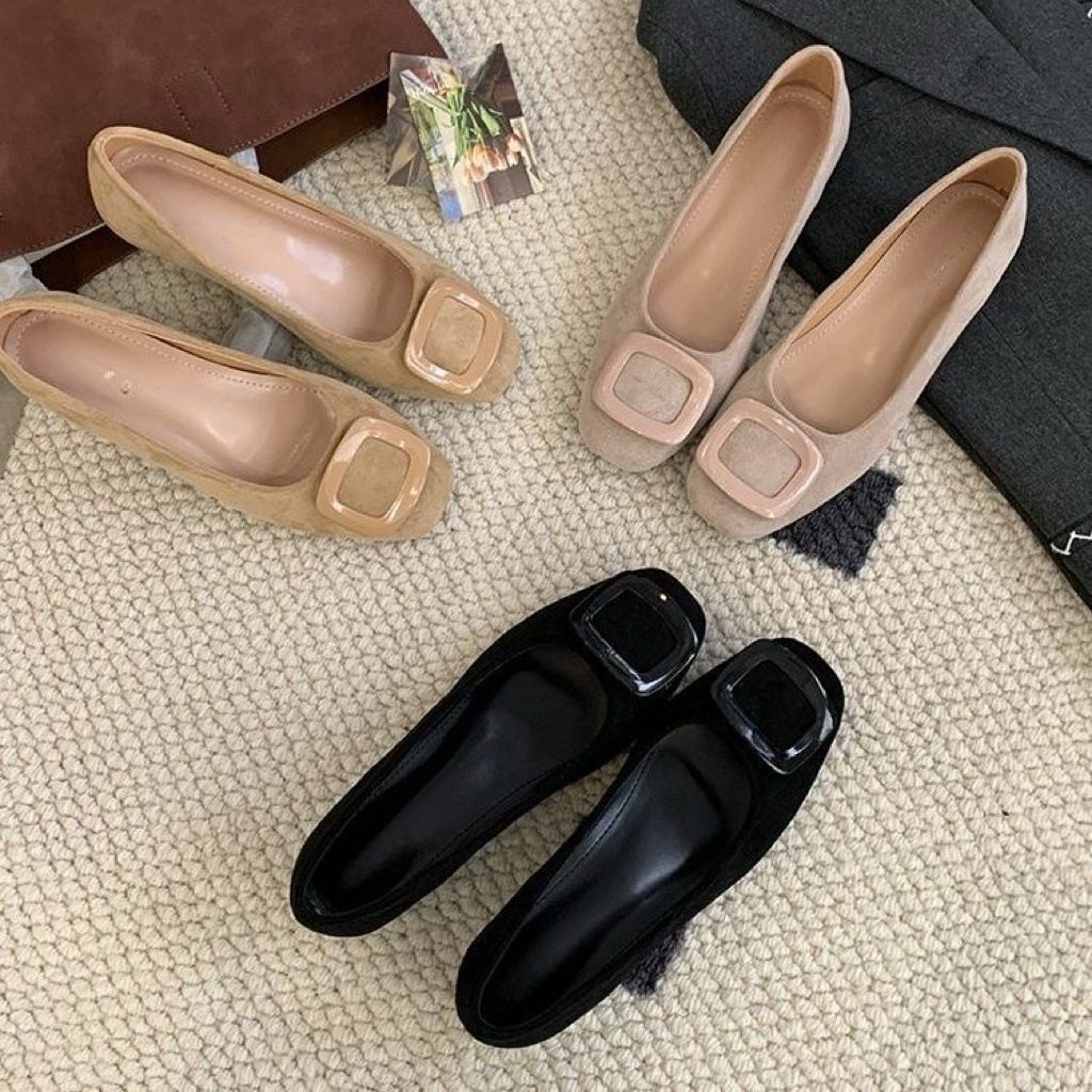 2026韩版仙女风绒面方扣粗跟玛丽珍鞋年新款温柔配裙子通勤单鞋女,女鞋,时尚芭蕾鞋,淘宝优惠券,粉丝福利购,淘宝优惠卷