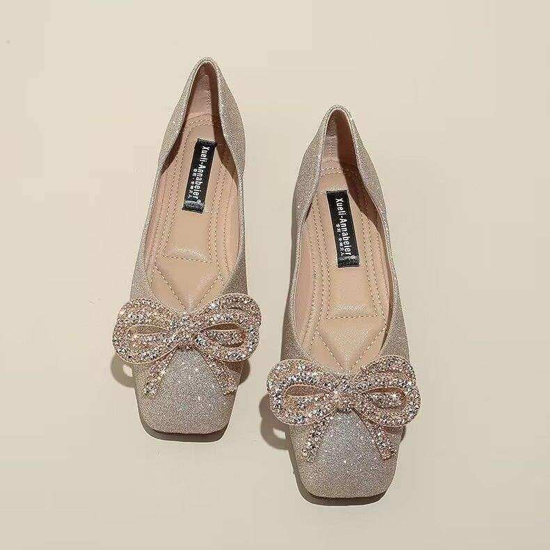 2026方头单鞋女春季新款豆豆鞋平底浅口瓢鞋百搭软底晚晚温柔伴娘,女鞋,浅口单鞋,淘宝优惠券,粉丝福利购,淘宝优惠卷