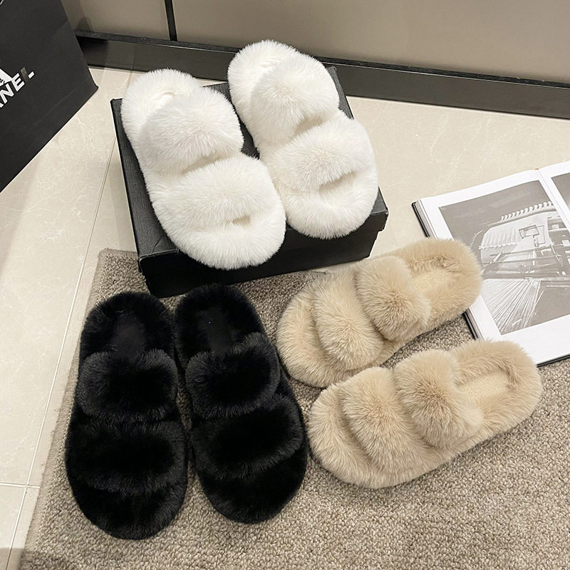 2026毛毛棉拖鞋女士秋冬季新款室内网红ins潮爆款毛绒可外穿棉拖,女鞋,一字拖,淘宝优惠券,粉丝福利购,淘宝优惠卷