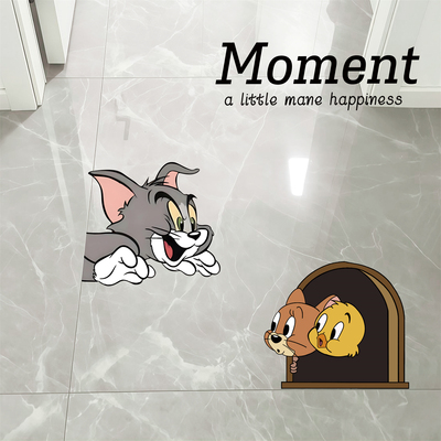 瓷砖贴纸遮丑PVC防水防滑加厚耐磨自粘家用地面贴纸翻新地贴可爱