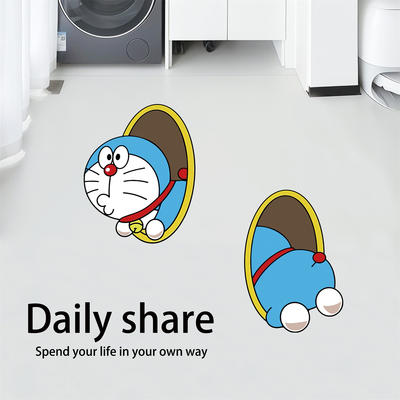 地板贴纸防水耐磨自粘装饰地贴地板墙面改造卡通瓷砖贴纸遮丑贴画