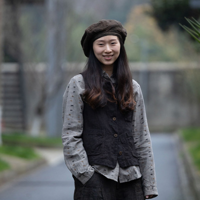 封面是花植物染苎麻画家帽