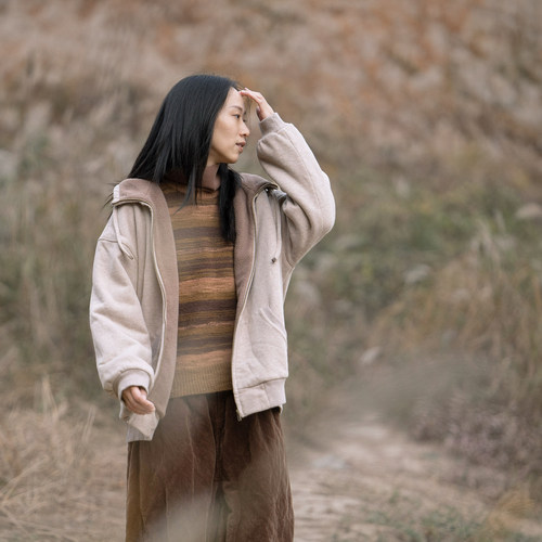 封面是花纯棉针织摇粒绒里卫衣