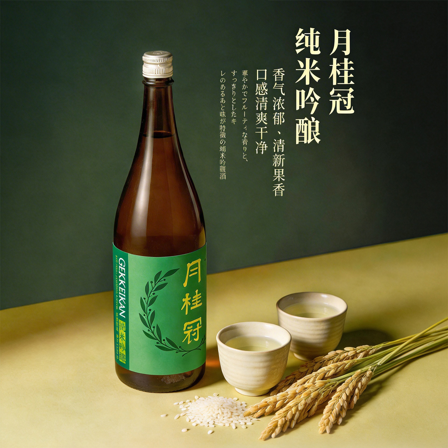 月桂冠纯米吟酿清酒1.8L低度酒日本原瓶进口