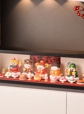 五路财神爷摆件相框摆台玄关装饰品工位桌面开业礼物乔迁礼品手办