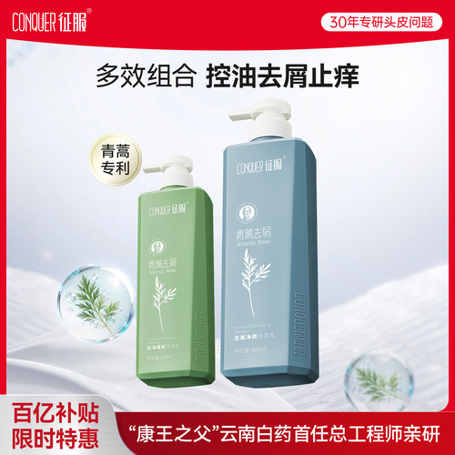 征服青蒿去屑组合装1135ml