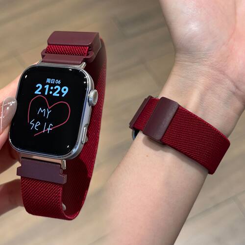 新年限定适用华为fit4表带3编织磁吸watchfit3/2手表运动透气4pro