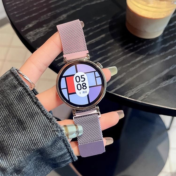 适用荣耀手表X5表带金属米兰尼斯磁吸表带honor腕带运动荣耀5透气