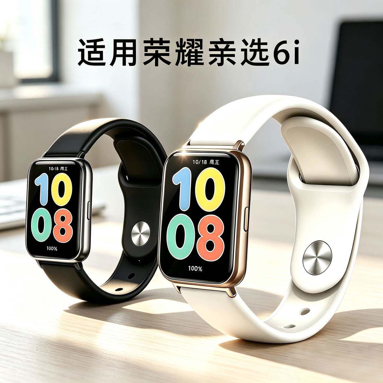 适用荣耀6i手表腕带honor6i亲选智能表带硅胶卡扣女watch男6i表链