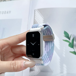 适用于TicWatch Pro尼龙编织磁吸扣手表表带Ticwatch GTX GTH表带