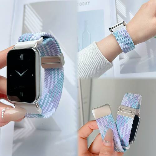 适用vivoWatch6表带iqoowatch5回环编织VIVO watch5磁吸扣手表带6