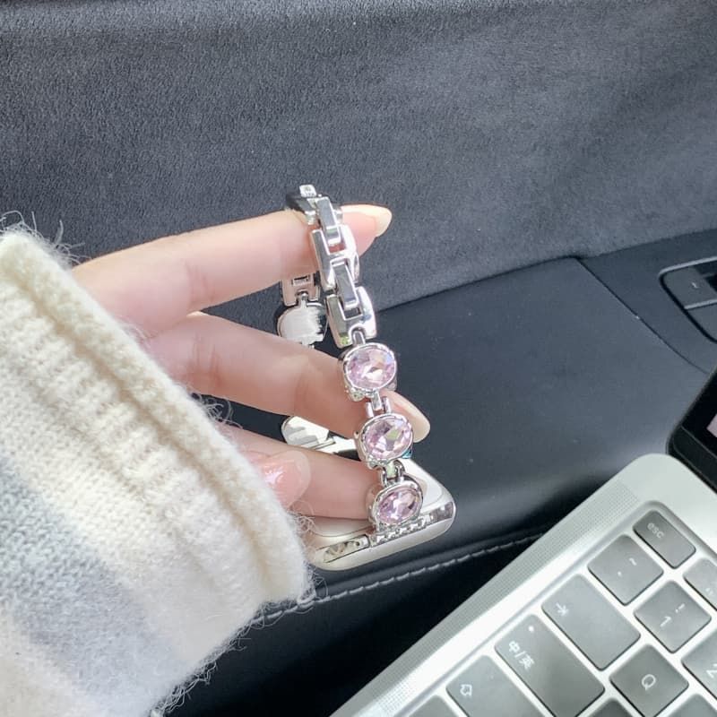 凯蒂猫水晶闪钻金属适用红米watch5/4/3手表带redmi watch3/2腕带