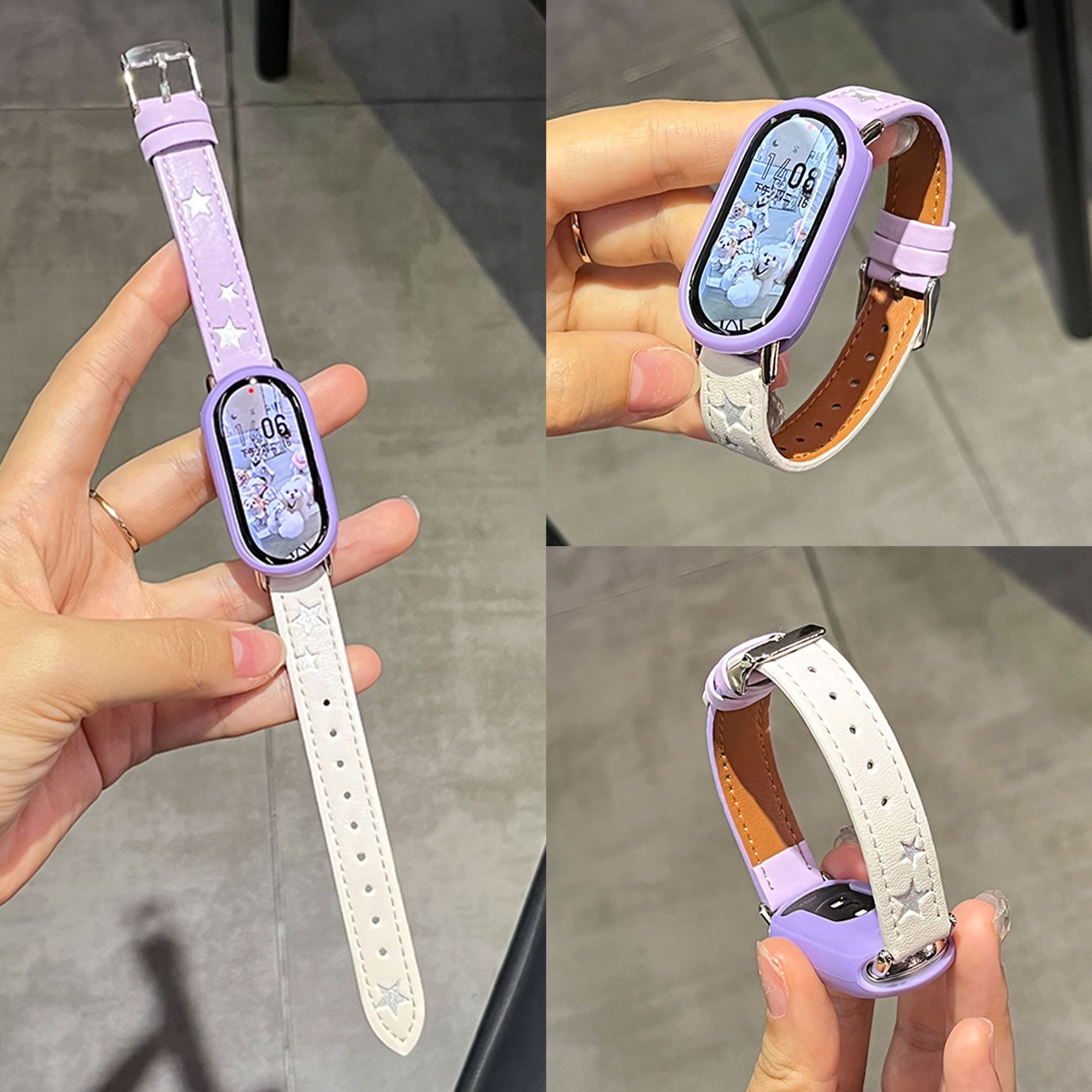 适用小米手环11/10表带皮质个性银河星谷女生新款智能运动手腕带9