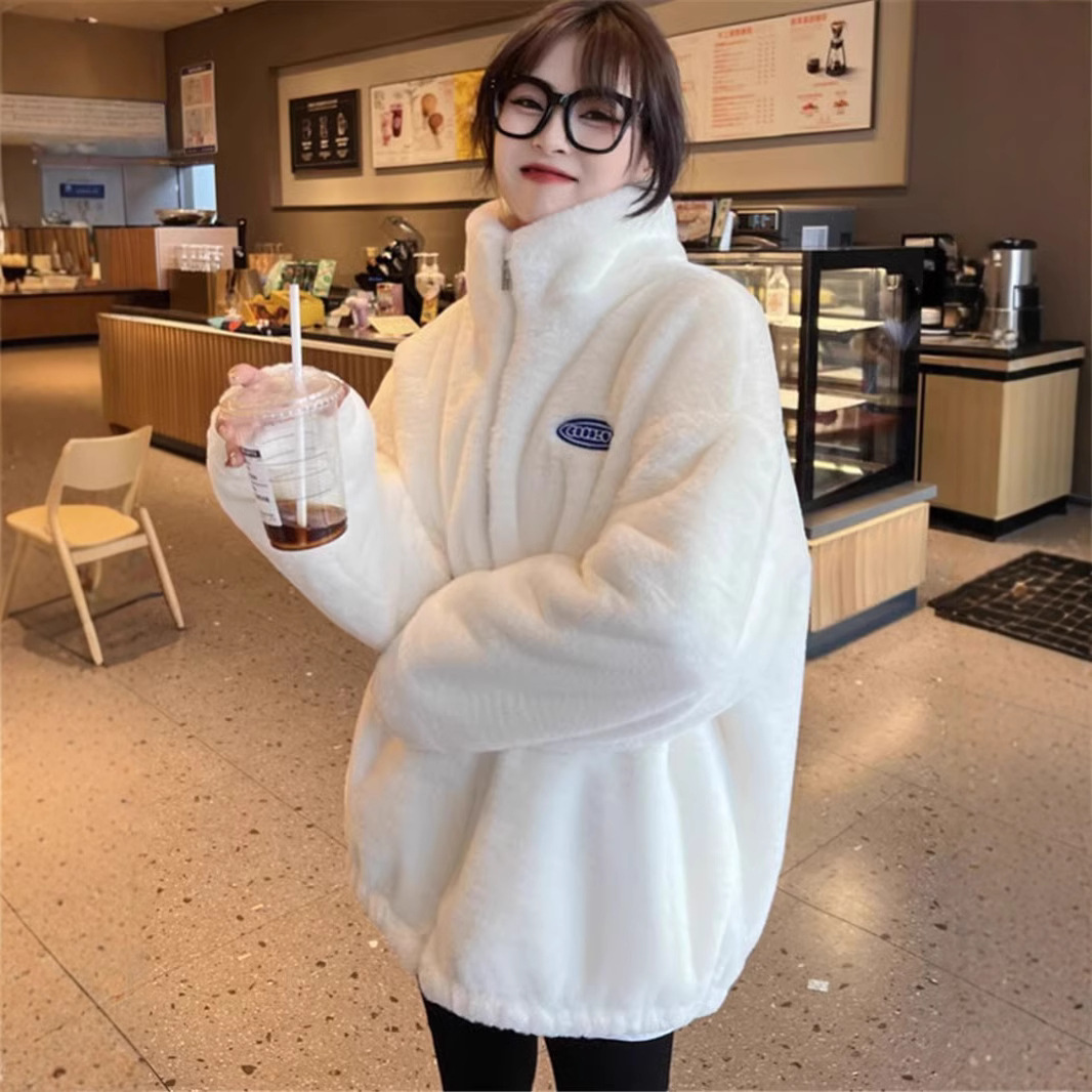 双面羊羔毛茸茸外套皮草女秋冬季2025新款仿獭兔毛毛绒上衣厚