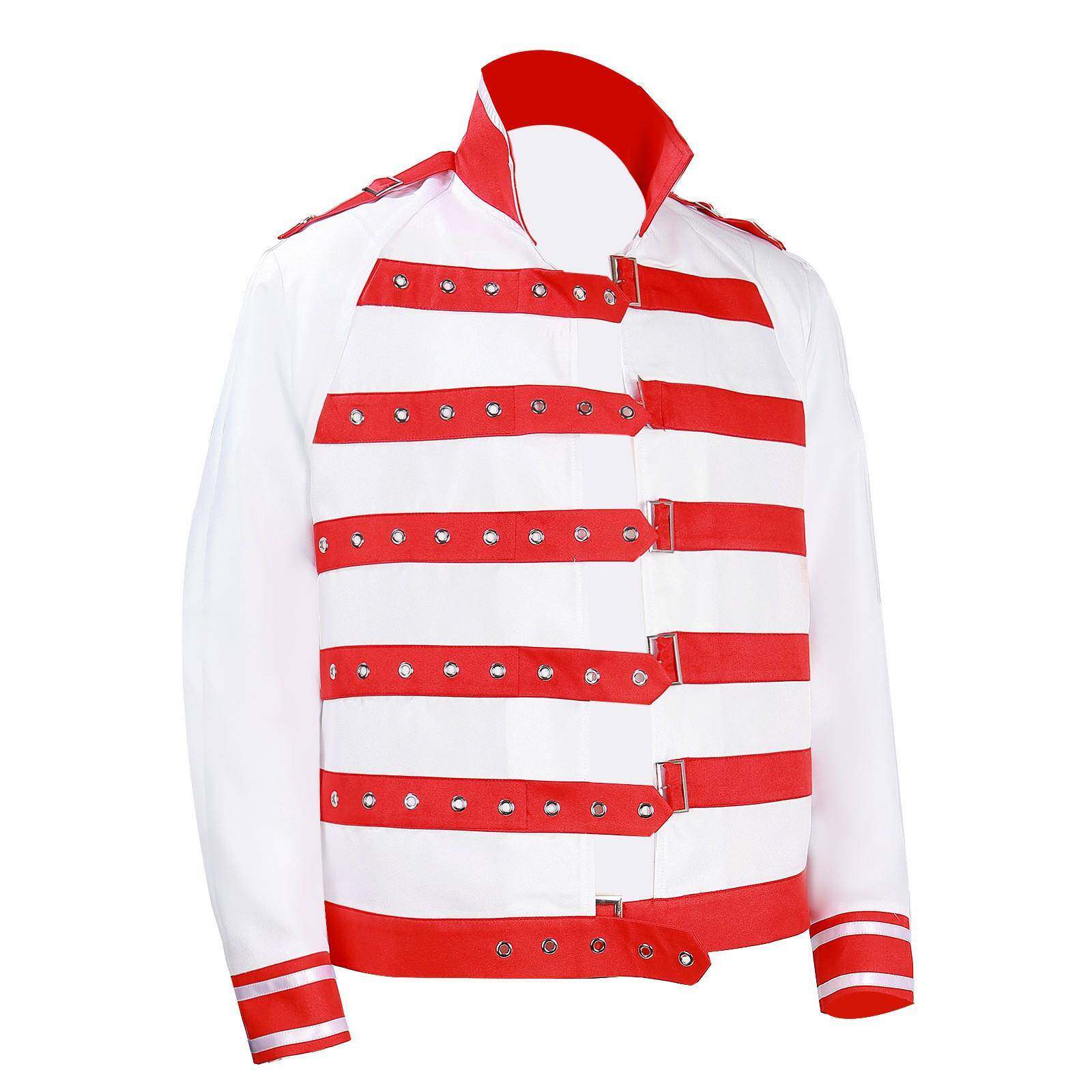 皇后乐队 弗莱迪cos Freddie Mercury 佛莱迪·摩克瑞红白外套